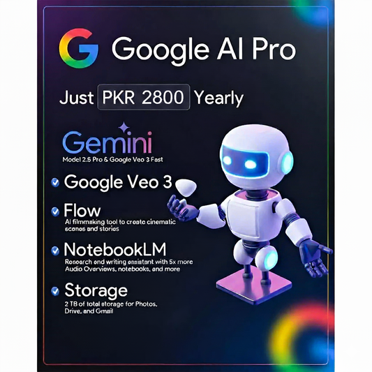 Gemini Pro + 2TB Google One Storage for 1 Year | Google AI Pro