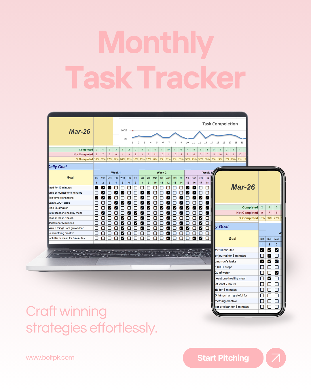 Monthly Planner - Task Tracker