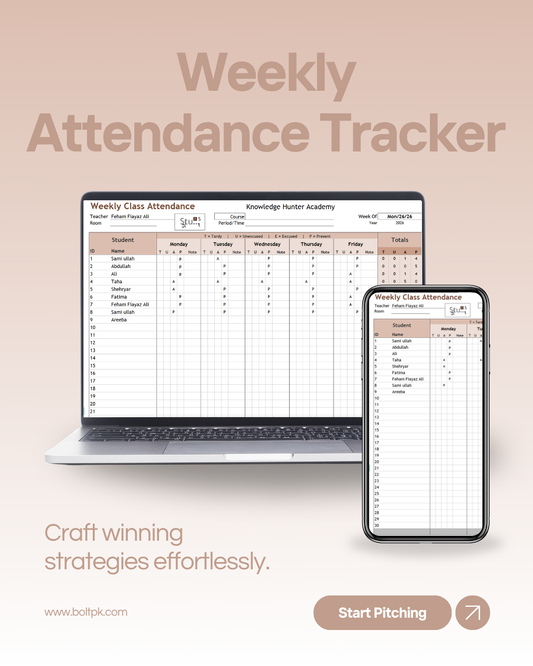 Weekly Class Attendance Tracker