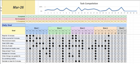 Monthly Planner - Task Tracker